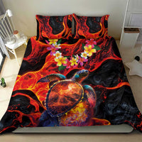 Hawaiian Turtle with Volcanic Eruption Bedding Set Hibiscus Lei and Lava Flow an Abstract Texture LT03 - Polynesian Pride