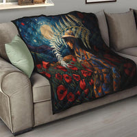 New Zealand Soldier ANZAC Day Quilt Silver Fern Starry Night Style LT03 - Polynesian Pride