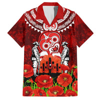 New Zealand ANZAC Waitangi Day Hawaiian Shirt Hei Tiki and Soldier LT03 Red - Polynesian Pride