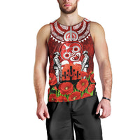 New Zealand ANZAC Waitangi Day Men Tank Top Hei Tiki and Soldier LT03 - Polynesian Pride