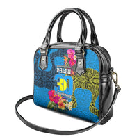 Palau Independence Day Shoulder Handbag 1st October 30th Anniversary Polynesian Jungle Flower
