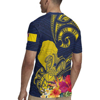Niue Independence Day Rugby Jersey Hiapo Pattern Hibiscus Plumeria and Uga