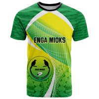Enga Mioks Rugby T Shirt Papua New Guinea Polynesian Tattoo LT03 Green - Polynesian Pride