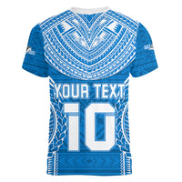 Custom Gulf Isou Rugby Women V Neck T Shirt Papua New Guinea Polynesian Tattoo LT03 - Polynesian Pride