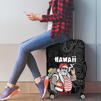 Hawaii Aloha Santa Claus Funny Polynesian Tattoo Luggage Cover Black Color LT03 - Polynesian Pride