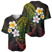 Hawaiian Hibiscus and Plumeria Polynesian Tribal Tattoo Baseball Jersey Reggae Color LT03 - Polynesian Pride