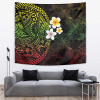 Hawaiian Hibiscus and Plumeria Polynesian Tribal Tattoo Tapestry Reggae Color LT03 Reggae - Polynesian Pride