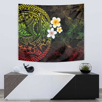 Hawaiian Hibiscus and Plumeria Polynesian Tribal Tattoo Tapestry Reggae Color LT03 - Polynesian Pride