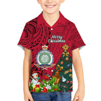 Niue Christmas Hawaiian Shirt Coat of Arms and Polynesian Tattoo Xmas Element Christmas Red Vibe LT03 - Polynesian Pride