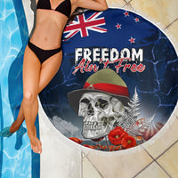 New Zealand ANZAC Day Beach Blanket Freedom Ain't Free