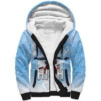 New Zealand Sky Diving Sherpa Hoodie Lets Get High LT05 Unisex Blue - Polynesian Pride