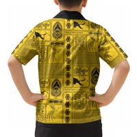 Papua New Guinea Heritage Motif Hawaiian Shirt Yellow Version LT05 - Polynesian Pride
