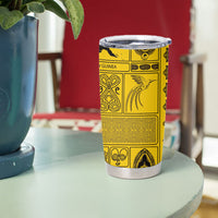 Papua New Guinea Heritage Motif Tumbler Cup Yellow Version LT05 - Polynesian Pride