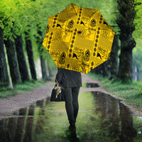 Papua New Guinea Heritage Motif Umbrella Yellow Version LT05 - Polynesian Pride