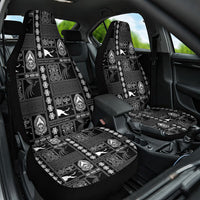 Papua New Guinea Heritage Motif Car Seat Cover Black Version LT05 One Size Black - Polynesian Pride