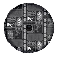 Papua New Guinea Heritage Motif Spare Tire Cover Black Version LT05 - Polynesian Pride