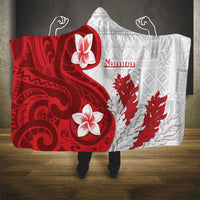 Samoa Teuila 2024 Hooded Blanket Samoan Siapo Pattern Red Version