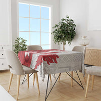 Samoa Teuila 2024 Tablecloth Samoan Siapo Pattern Red Version