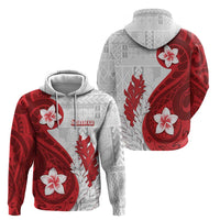 Samoa Teuila 2024 Zip Hoodie Samoan Siapo Pattern Red Version
