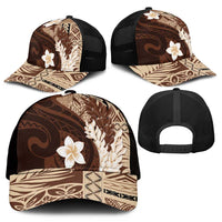 Samoa Teuila 2025 Mesh Trucker Cap Samoan Siapo Pattern Brown Version - Polynesian Pride