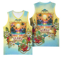 Aloha Hawaii Turtle Basketball Jersey Retro Style LT05 - Polynesian Pride