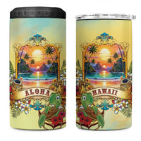 Aloha Hawaii Turtle 4 in 1 Can Cooler Tumbler Retro Style - Polynesian Pride