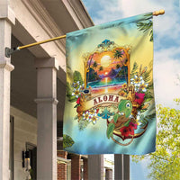 Aloha Hawaii Turtle Garden Flag Retro Style - Polynesian Pride