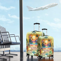 Aloha Hawaii Turtle Luggage Cover Retro Style - Polynesian Pride