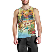 Aloha Hawaii Turtle Men Tank Top Retro Style - Polynesian Pride