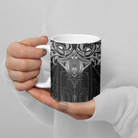 New Zealand Aotearoa Ceramic Mug Maori Manta Ray Moko Black LT05 - Polynesian Pride