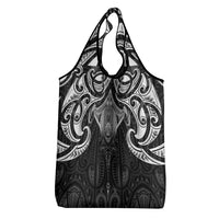 New Zealand Aotearoa Grocery Bag Maori Manta Ray Moko Black - Polynesian Pride