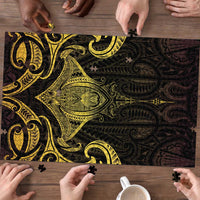 New Zealand Aotearoa Puzzle Maori Manta Ray Moko Gold - Polynesian Pride