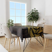 New Zealand Aotearoa Tablecloth Maori Manta Ray Moko Gold LT05 - Polynesian Pride