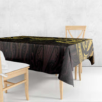New Zealand Aotearoa Tablecloth Maori Manta Ray Moko Gold LT05 - Polynesian Pride