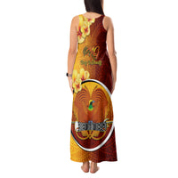 Papua New Guinea Western Province Tank Maxi Dress Mix Coat Of Arms Polynesian Pattern LT05 - Polynesian Pride