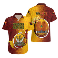 Personalized Papua New Guinea Western Province Hawaiian Shirt Mix Coat Of Arms Polynesian Pattern LT05 - Polynesian Pride