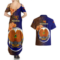Papua New Guinea Manus Province Couples Matching Summer Maxi Dress and Hawaiian Shirt Mix Coat Of Arms Polynesian Pattern LT05 - Polynesian Pride