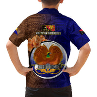 Papua New Guinea Manus Province Kid Hawaiian Shirt Mix Coat Of Arms Polynesian Pattern LT05 - Polynesian Pride