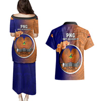 Papua New Guinea New Ireland Province Couples Matching Puletasi Dress and Hawaiian Shirt Mix Coat Of Arms Polynesian Pattern LT05 - Polynesian Pride
