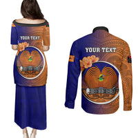 Personalized Papua New Guinea New Ireland Province Couples Matching Puletasi Dress and Long Sleeve Button Shirts Mix Coat Of Arms Polynesian Pattern LT05 - Polynesian Pride
