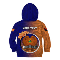 Personalized Papua New Guinea New Ireland Province Kid Hoodie Mix Coat Of Arms Polynesian Pattern LT05 - Polynesian Pride