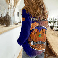 Personalized Papua New Guinea New Ireland Province Women Casual Shirt Mix Coat Of Arms Polynesian Pattern LT05 - Polynesian Pride