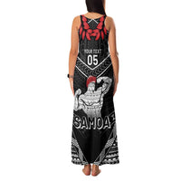 Custom Samoa Wrestling Family Matching Tank Maxi Dress and Hawaiian Shirt Samoan Wrestler Ulafala Style