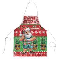 Mele Kalikimaka Hawaii Christmas Apron Funny Santa 67 Gen Alpha Slang LT05 Red - Polynesian Pride