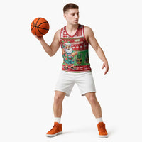 Mele Kalikimaka Hawaii Christmas Basketball Jersey Funny Santa 67 Gen Alpha Slang LT05 - Polynesian Pride