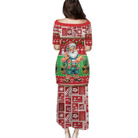 Mele Kalikimaka Hawaii Christmas Family Matching Puletasi and Hawaiian Shirt Funny Santa 67 Gen Alpha Slang - Polynesian Pride