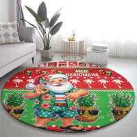 Mele Kalikimaka Hawaii Christmas Round Carpet Funny Santa 67 Gen Alpha Slang LT05 - Polynesian Pride
