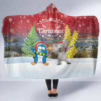 Christmas In July Hooded Blanket Funny Dabbing Dance Koala And Blue Penguins LT05 - Polynesian Pride