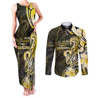 Sarcoma Awareness Couples Matching Tank Maxi Dress and Long Sleeve Button Shirt You Are Stronger Than Sarcoma