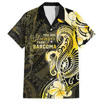 Sarcoma Awareness Family Matching Long Sleeve Bodycon Dress and Hawaiian Shirt You Are Stronger Than Sarcoma